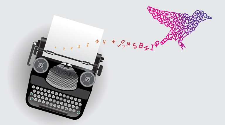 typewriter and the letters that fly like birds